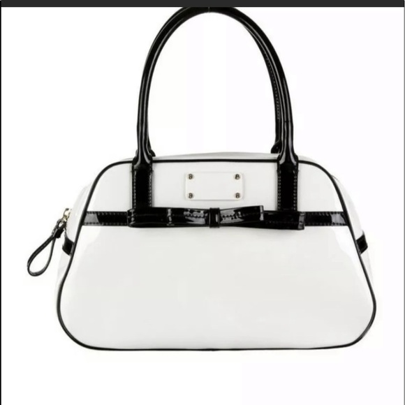 Kate Spade White Patent Leather Simone Satchel